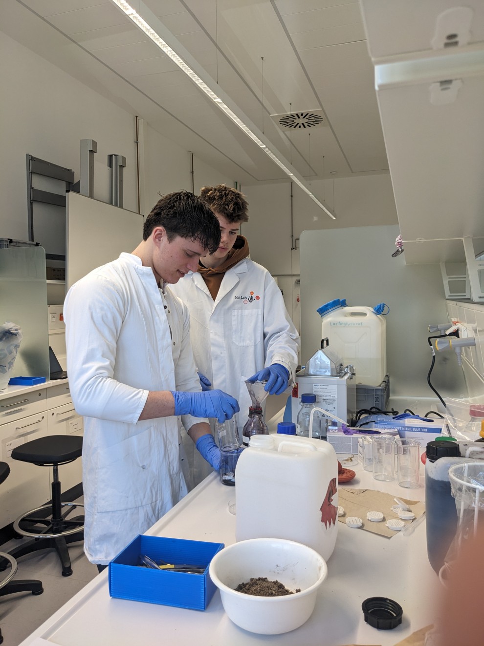 Schüler beim Experimentieren